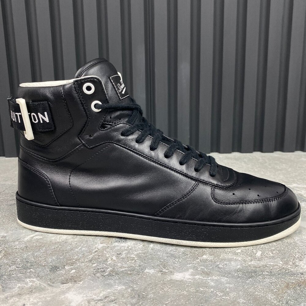 Louis Vuitton Rivoli High Top Sneakers Black Leather 7.5 LV or 8.5 US 41.5 EUR - Picture 5 of 16